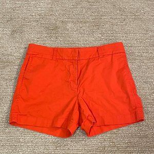 WOMENS JCREW ORANGE/CORAL SHORTS